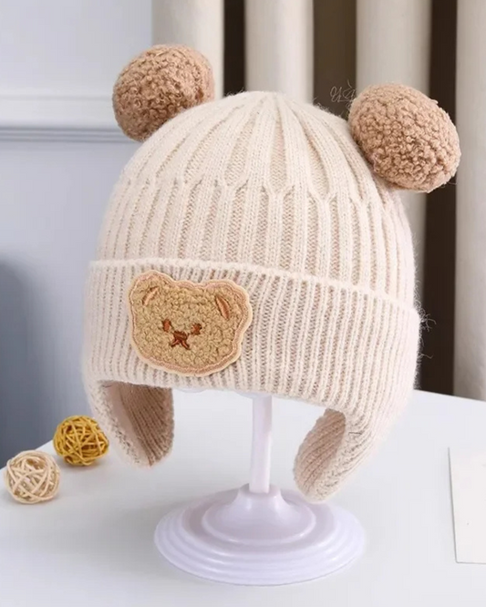 🧸 Gorro de Lã Infantil com Orelhinhas – Super Quentinho e Fofinho.