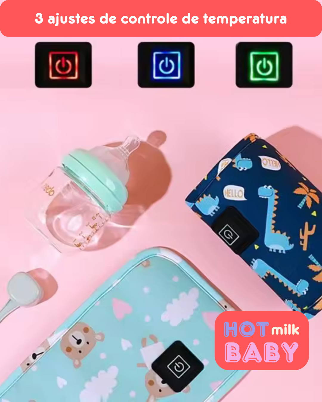 HotMilk Baby - Aquecedor de mamadeira USB - Alimente seu bebê com conforto mesmo fora de casa!