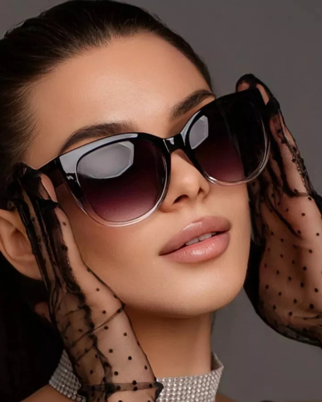 Óculos de Sol Feminino Estilo Gatinha – Lente Degradê com Proteção UV400