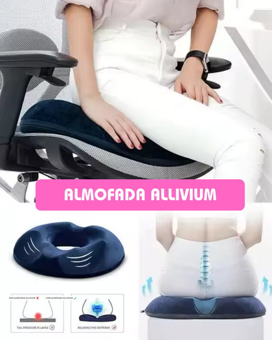 Almofada ALLIVIUM - Almofada ortopédica terapêutica gestantes, pós-operatório, desconfortos