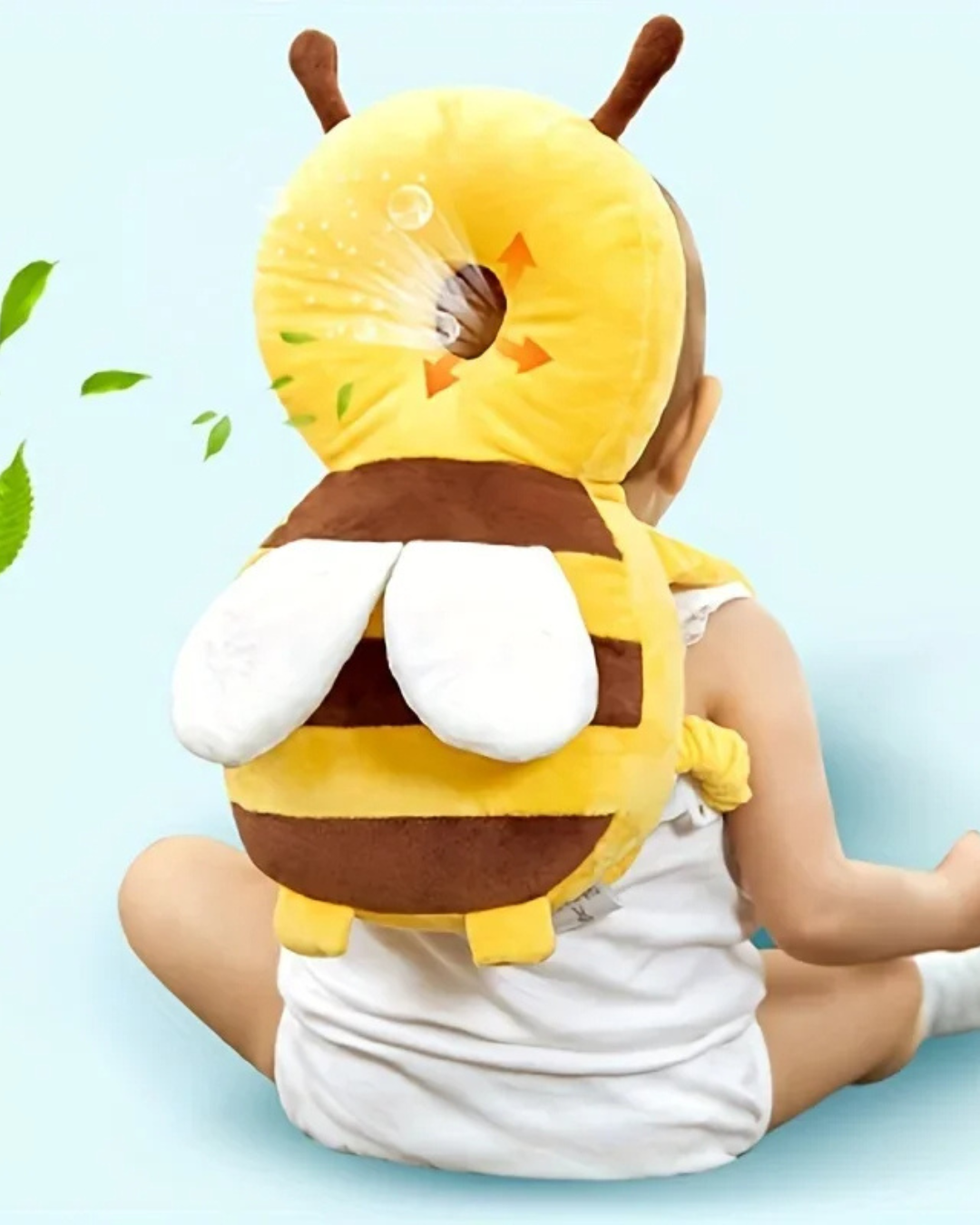 🐝 Almofada Protetora de Cabeça para Bebês – Modelo Abelhinha Fofa