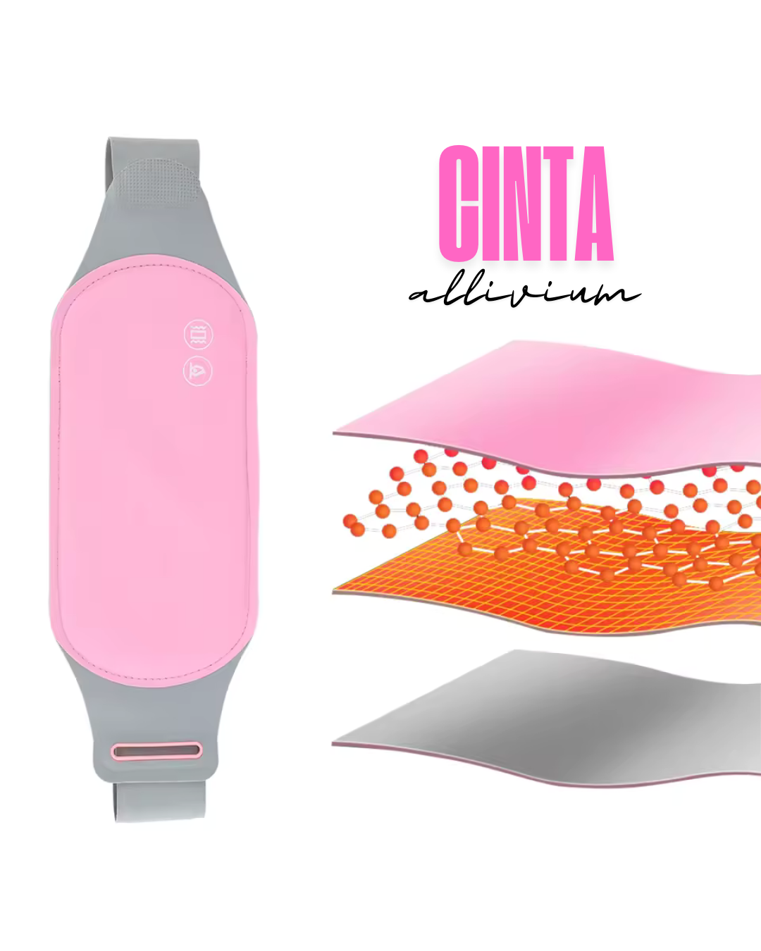 Cinta ALLIVIUM - Alívio imediato para cólicas e dores abdominais!