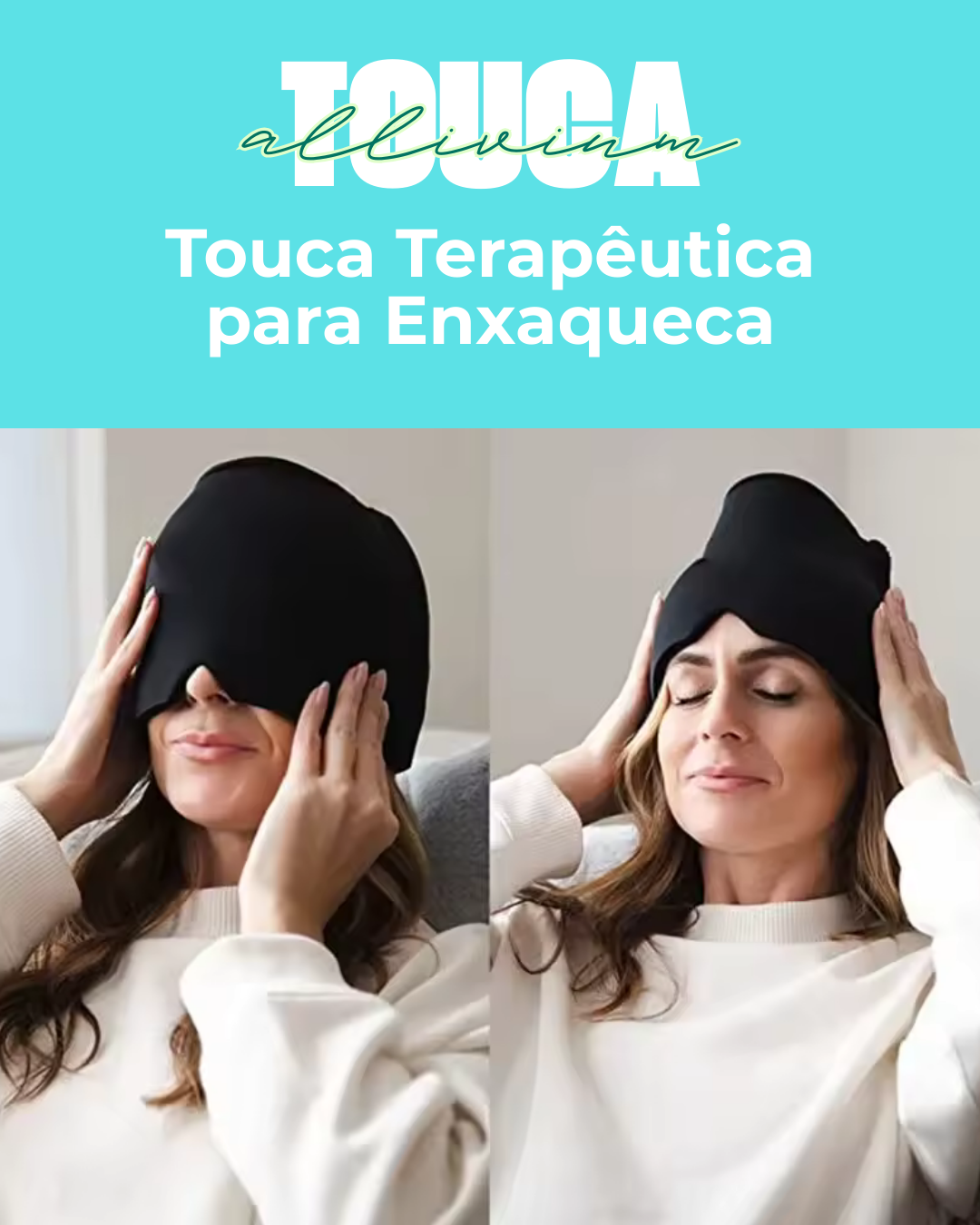 Ice Hat Gel Ice Headache  Migraine Relief Hat Cold Compress Therapy Cap Ice Head Wrap Pack Mask  For Tension Sinus Stress