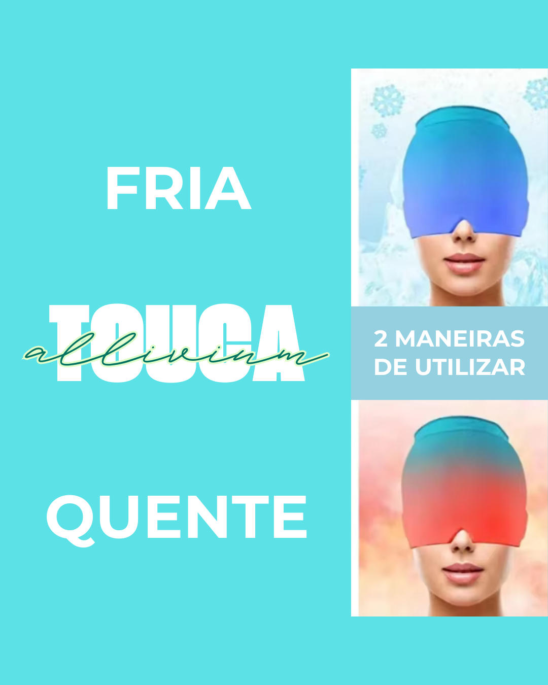 Ice Hat Gel Ice Headache  Migraine Relief Hat Cold Compress Therapy Cap Ice Head Wrap Pack Mask  For Tension Sinus Stress