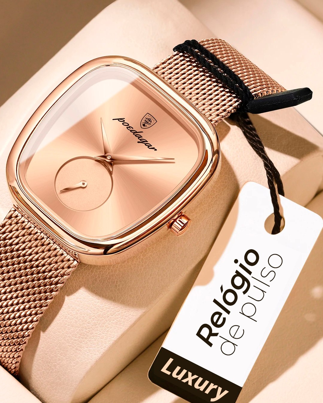 Relógio Feminino Luxury. Leve, confortável e moderno.